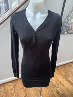 SKIMS Henley Sleep Dress Black Size Small